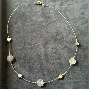 Silpada Quartz Grey MOP Bead Necklace